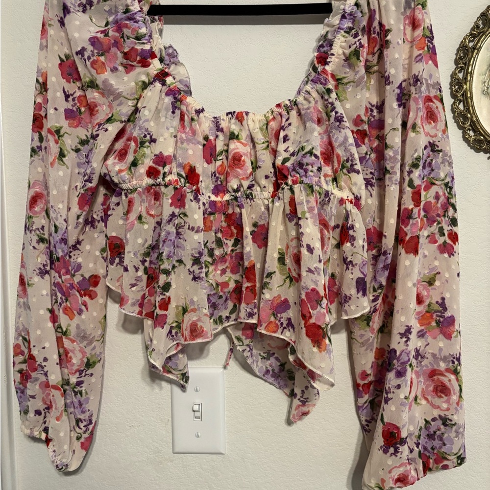 Floral Ruffle Blouse - Picture 4 of 5